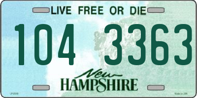 NH license plate 1043363