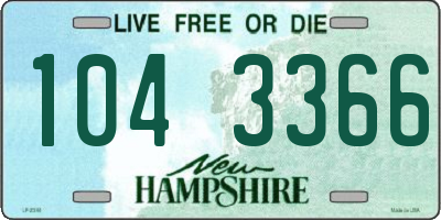 NH license plate 1043366