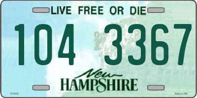 NH license plate 1043367