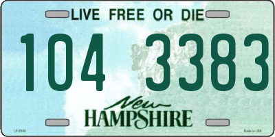 NH license plate 1043383