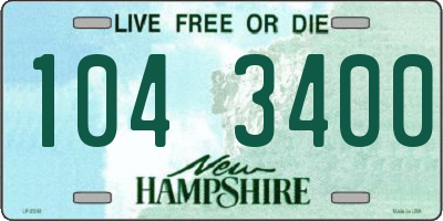 NH license plate 1043400