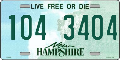 NH license plate 1043404