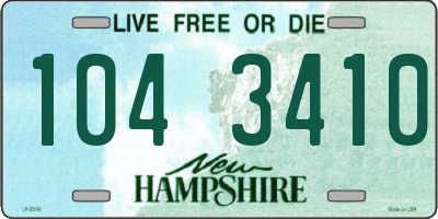 NH license plate 1043410
