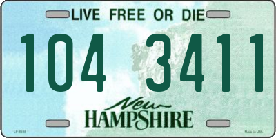 NH license plate 1043411
