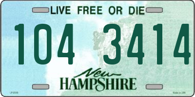 NH license plate 1043414