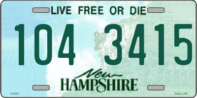 NH license plate 1043415