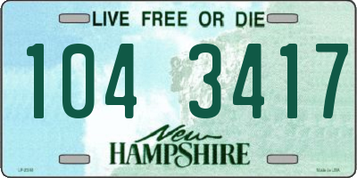 NH license plate 1043417
