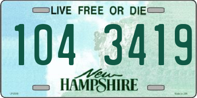 NH license plate 1043419
