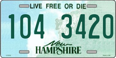NH license plate 1043420