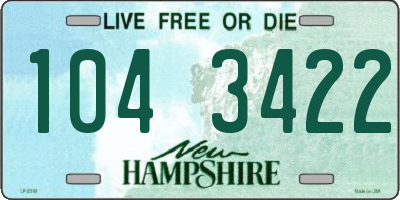 NH license plate 1043422
