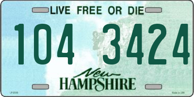NH license plate 1043424