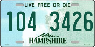 NH license plate 1043426