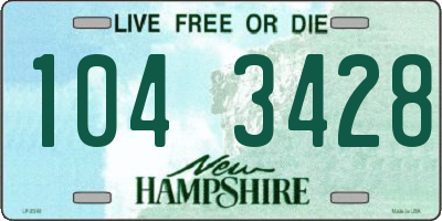 NH license plate 1043428