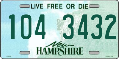 NH license plate 1043432