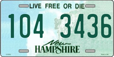 NH license plate 1043436