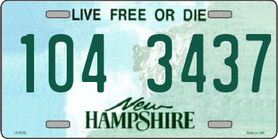 NH license plate 1043437