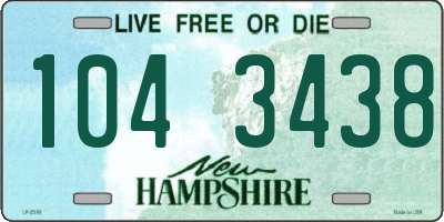 NH license plate 1043438
