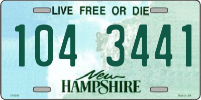NH license plate 1043441