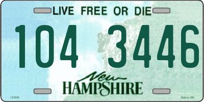 NH license plate 1043446