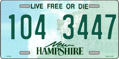 NH license plate 1043447