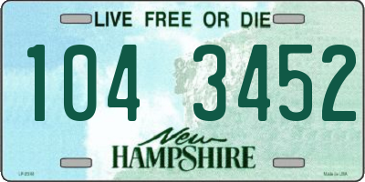 NH license plate 1043452
