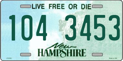NH license plate 1043453