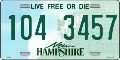 NH license plate 1043457