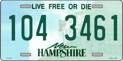 NH license plate 1043461