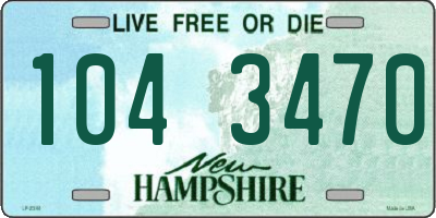 NH license plate 1043470