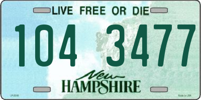 NH license plate 1043477
