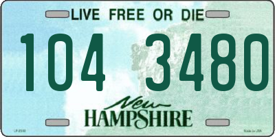 NH license plate 1043480