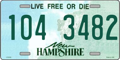 NH license plate 1043482