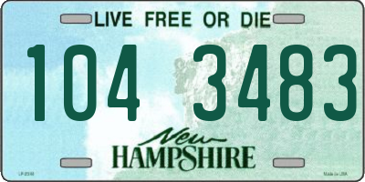 NH license plate 1043483