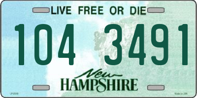 NH license plate 1043491