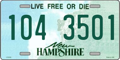 NH license plate 1043501