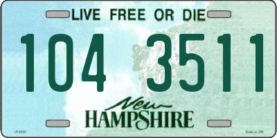 NH license plate 1043511