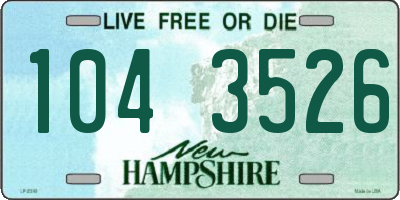 NH license plate 1043526