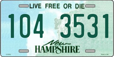 NH license plate 1043531