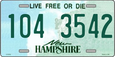 NH license plate 1043542