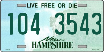 NH license plate 1043543