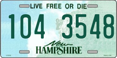 NH license plate 1043548