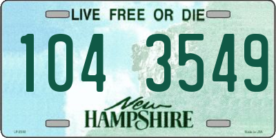 NH license plate 1043549