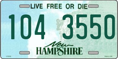 NH license plate 1043550