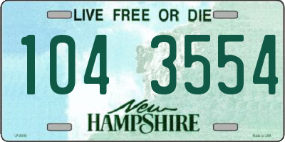 NH license plate 1043554