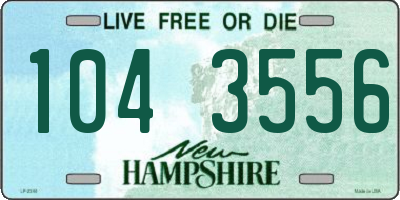 NH license plate 1043556