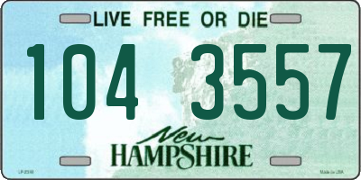 NH license plate 1043557
