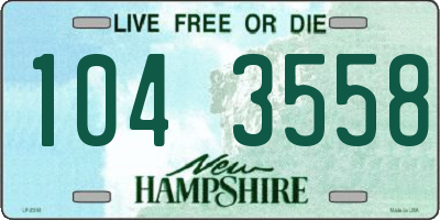 NH license plate 1043558