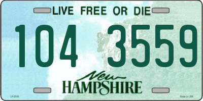 NH license plate 1043559