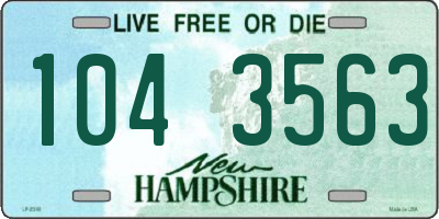 NH license plate 1043563