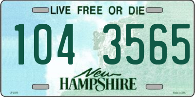 NH license plate 1043565